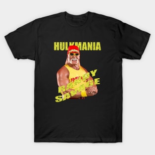 Randy Savage Hulk mania T shirt Yellow T-Shirt